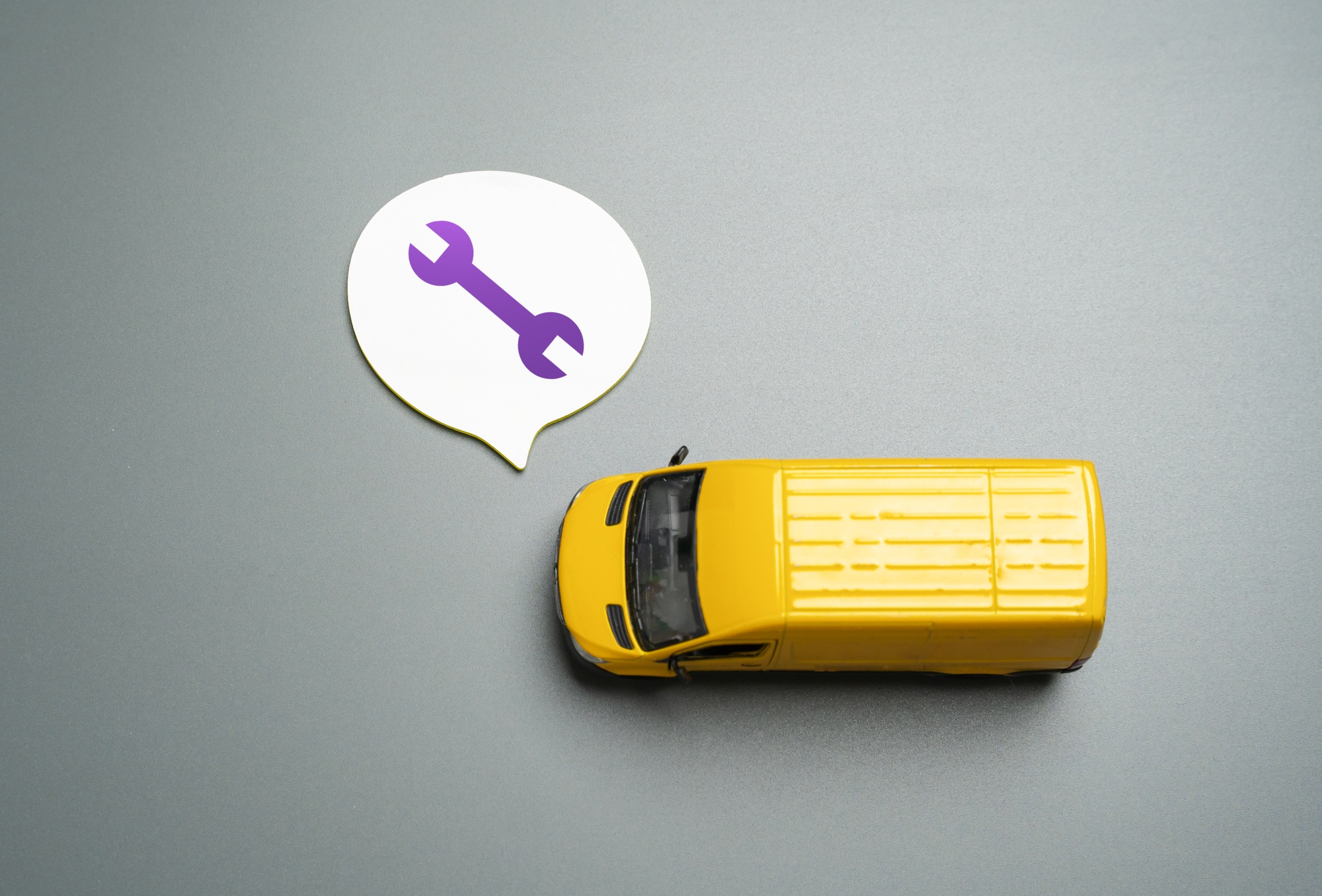The delivery van requires repair and maintenance. Delays, logistics breakdown